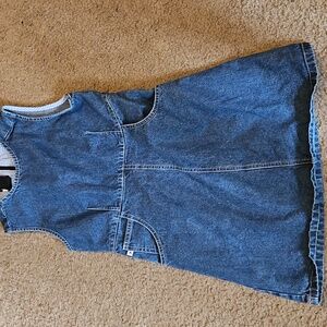 Tommy Hilfiger Kids Girls A-Line Kangaroo Pocket Denim Dress Size 7 Vintage